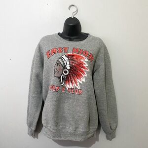 Large Vintage 1990s East High Scarlets Pep Club Crewneck